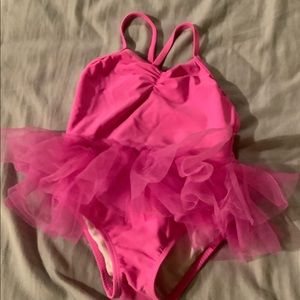 OP pink tutu swim suit and cover up girls 24m